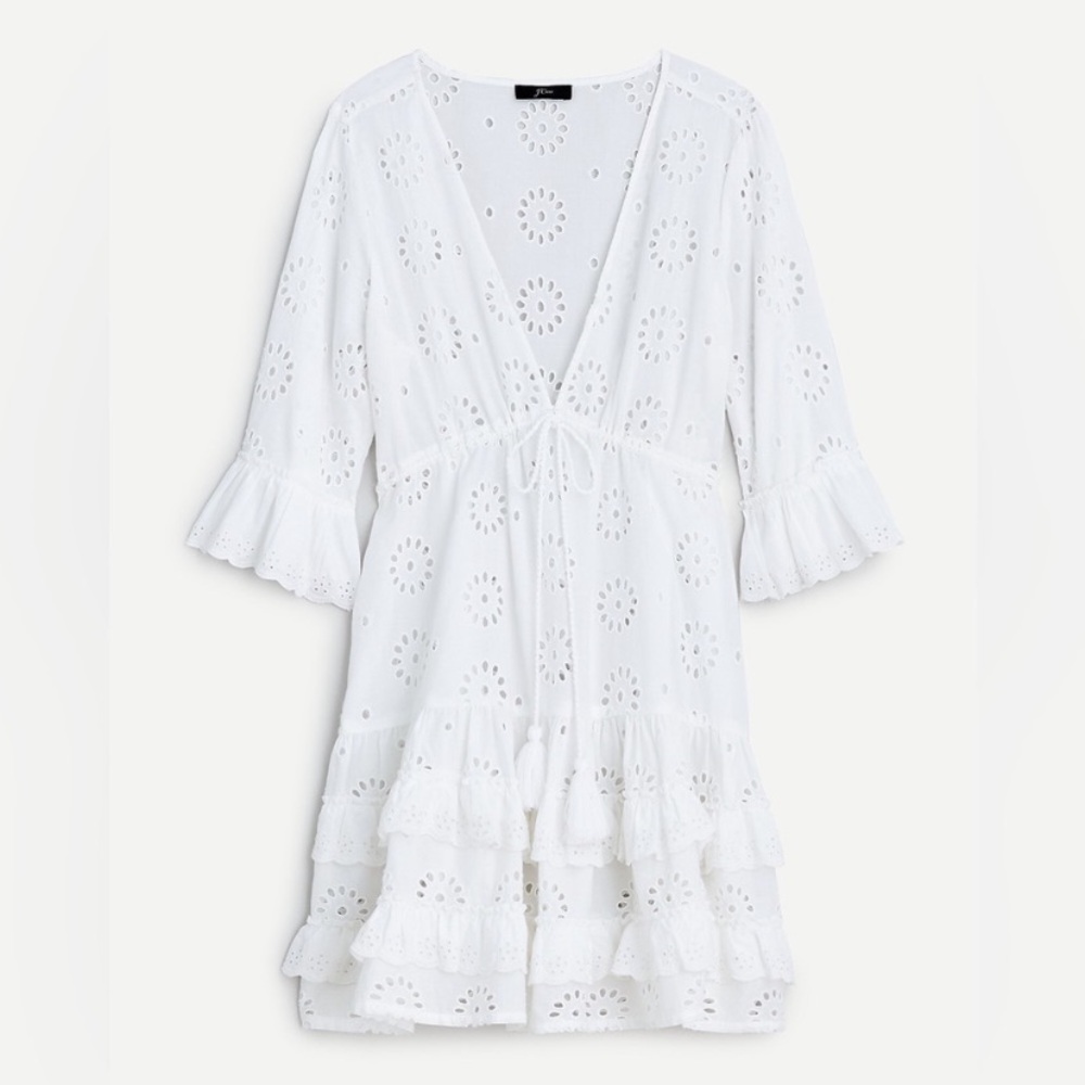 J. Crew Eyelet tunic dress / coverup
